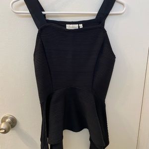 Deletta black tank blouse